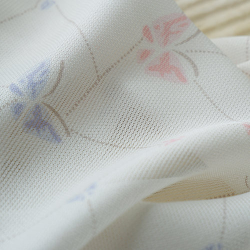 李老师桑蚕丝三经绞罗蝴蝶印花夏季真丝服装连衣裙面料飘逸面料