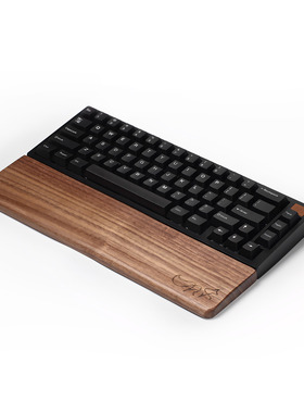 实木键盘手托60键65 87键机械键盘掌托木质护腕手腕垫高75 80配列