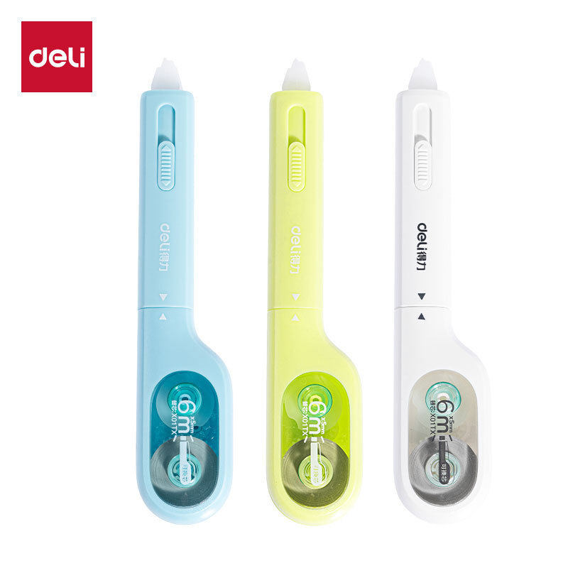 得力X01笔形修正带改正带改错带创意文具笔型修正带高颜值涂改带