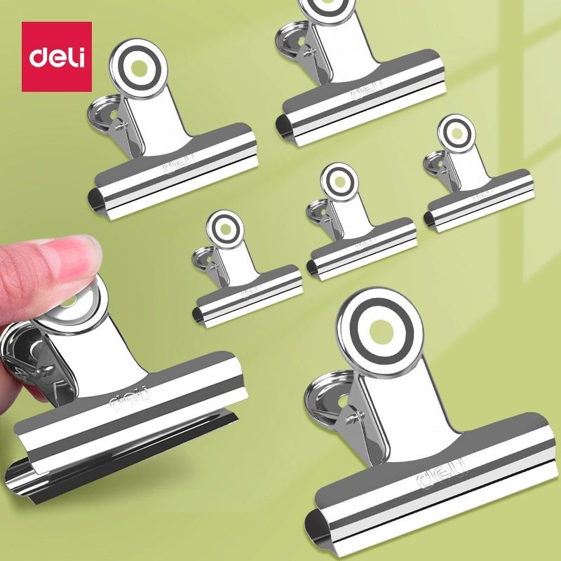 得力圆形票夹不锈钢票据夹蝴蝶夹金属夹铁夹子文件夹书夹子试卷夹,文具电教/文化用品/商务用品,票夹/长尾夹,淘宝优惠券,粉丝福利购,淘宝优惠卷