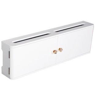 实木外框北欧清新插座遮挡路由器插排光猫机顶盒收纳墙上壁挂简约