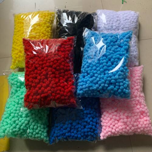 1cm单色毛球25色可选DIY粘图手工