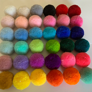 50色 4cm乒乓球大小毛线球杨梅球细毛线球毛绒球仿羊绒球5个一份