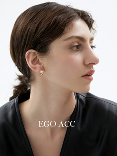 EGO 简约精致珍珠爱心耳扣耳环女高级感通勤百搭耳饰 ACC克罗之心