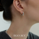 EGO 百搭冷淡风光面耳圈简约素圈C型耳环耳钉女 经典 ACC 长久陪伴