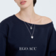 小众设计银色爱心吊坠长款 EGO ACC 项链女高级感冷淡风桃心毛衣链