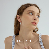 EGO ACC 日韩小众设计纯银天然白贝母耳环女高级感异形贝母耳环