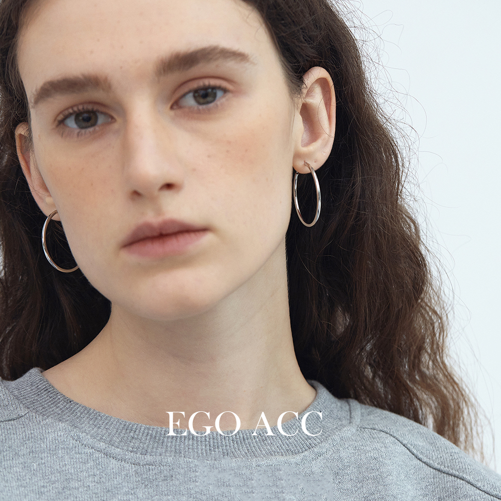 EGO高级感简约百搭素圈耳环