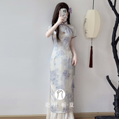 2026夏季 旗袍高级感绝美气质年轻款 新中式 新款 紫玉瑶光