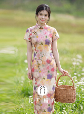 特别漂亮的掐腰旗袍新中式国风温柔气质连衣裙初夏绝美裙子5/31
