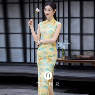 连衣裙1 黄色旗袍新中式 少女特别漂亮 年轻款 绝美2026新款