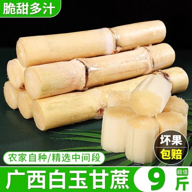 广西正宗木格白玉甘蔗新鲜特产孕妇水果当季整箱玻璃脆种现砍现发,水产肉类/新鲜蔬果/熟食,甘蔗,淘宝优惠券,粉丝福利购,淘宝优惠卷