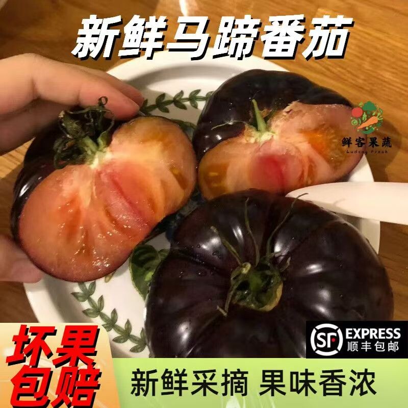 顺丰山东寿光特产老品种西红柿黑鹅肝番茄沙瓤牛排大柿子新鲜现摘