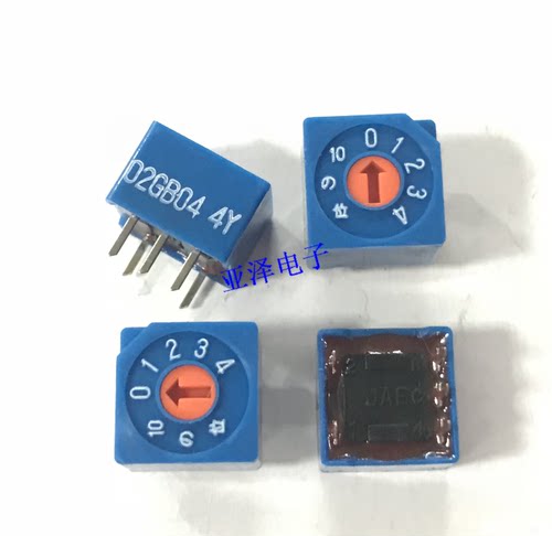 日本JAE航空电子5档位0-4旋转拨码开关切换开关编码器42J02GB04