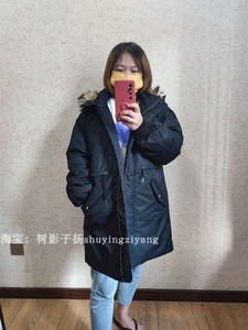 匡威中长款厚羽绒服毛领