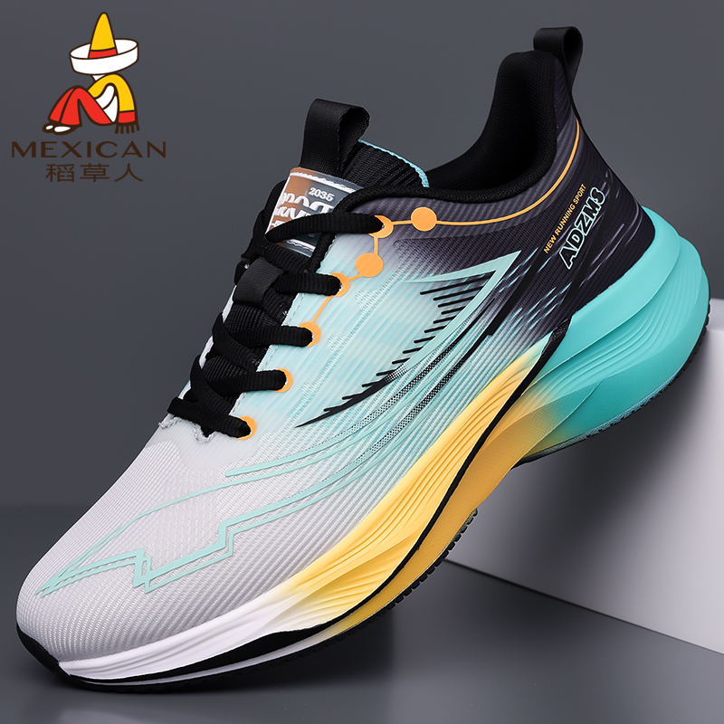 稻草人网面透气薄款软底减震运动