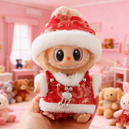 labubu服装新年衣服拉布布挂件坐坐派对娃衣着替一代二代 仅衣服