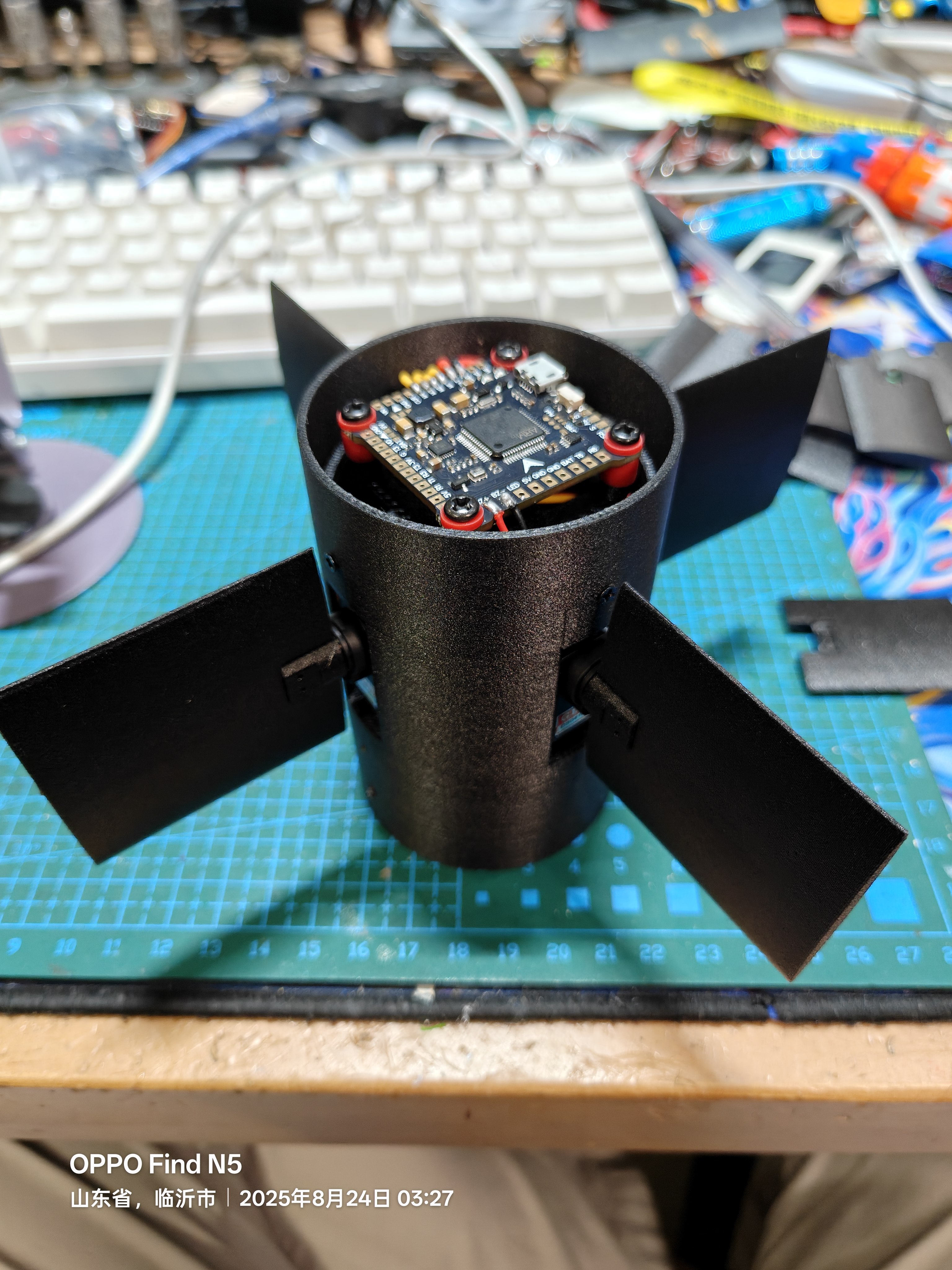 外径60mm模型火箭鸭翼稳定模块内置电池可充电内置飞控姿态控制