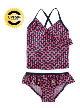 中大童分体泳衣女童UV50upf50