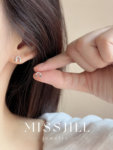 MISSJILL·星星桥｜小众设计S925纯银满钻耳钉女浪漫个性耳饰通勤