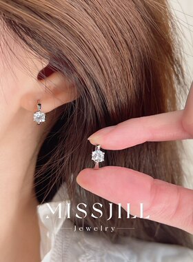 MISSJILL·钻戒耳圈｜超精致高级感简约气质锆石925纯银耳圈耳环