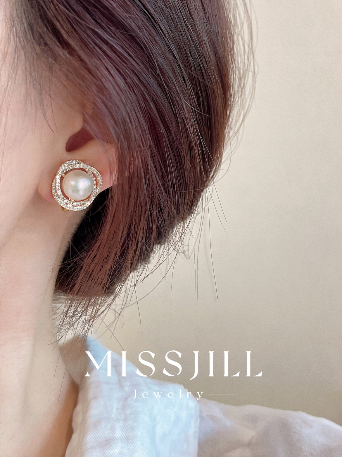 MISSJILL·梦幻旋律|优雅精致高级通体925纯银耳钉无耳洞耳夹饰