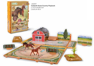 collecta我你他2025迷你马动物书玩具套装仿真农场模型玩具A1217