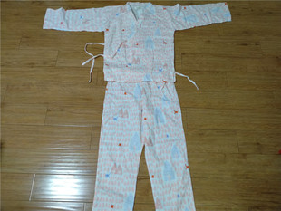 双层面纱柔软透气系带别致印花睡衣套装