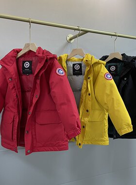羽绒服中长款加厚童装儿童黑色