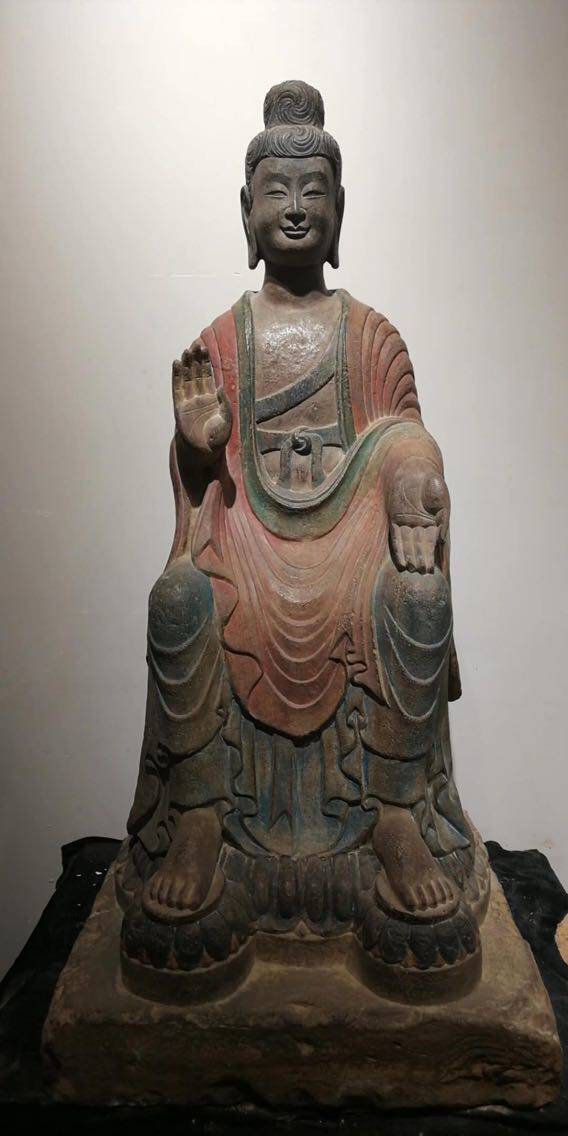Bluestone,Coloured drawing, Tang Dynasty,Seated Buddha, high 96 ,wide 45 , 48cm . Buddhain the Basic building materials , Natural marble , Marble Products  category - from Buy2taobao.com to provide professional Taobao agent buy service