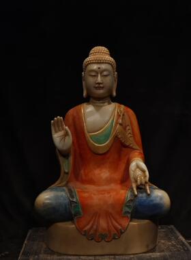 北魏、汉白玉佛 ​长宽高 ​40--28--63cm