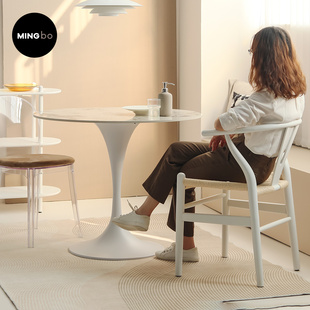 简约北欧现代小户型家用餐桌办公室咖啡室休息室休闲时尚 圆桌