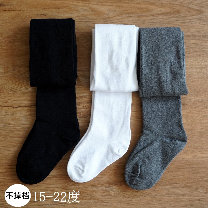 秋冬黑灰白色女童裤袜舞蹈袜