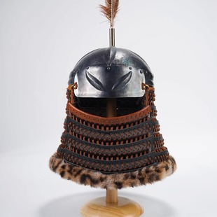 【折冲府】铁浮屠头盔一体四棱锻打油淬头盔兜鍪绒皮绳款