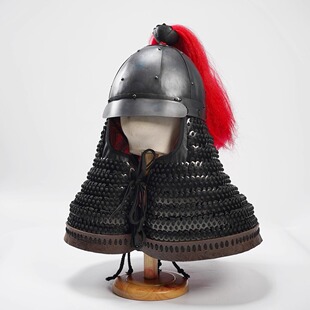 中国甲胄宋盔八瓣盔通臂甲加大顿项兜鍪手工盔体