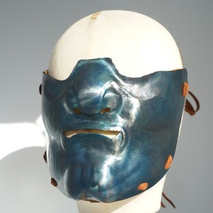 折冲府中国甲胄面甲半脸面具铠甲手工面具