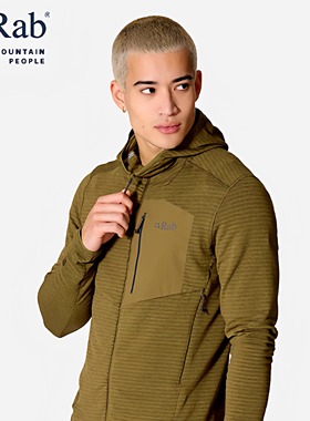 RAB Ascendor Light新款轻量徒步保暖外套登山连帽抓绒衣 QFG-58