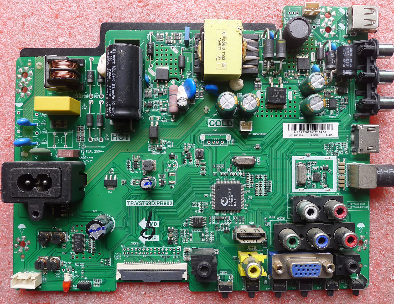 海尔ld32u3100主板tp.vst69d.pb902屏boei320wx1 hv320whb-n82