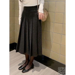 特价 毛呢百褶半身长裙 清仓 cherrykoko 不退不换 韩国代购