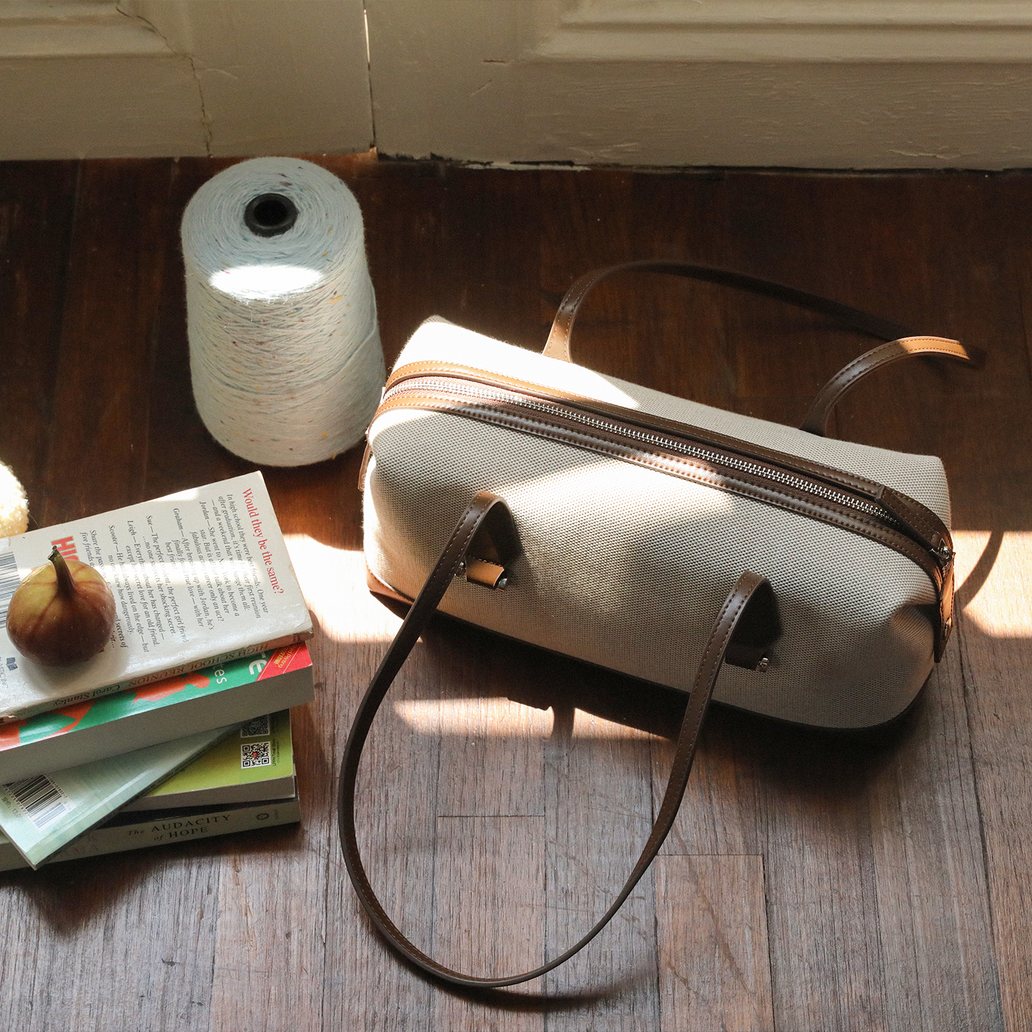 LLANO纯色Pomiimo波士顿包牛皮