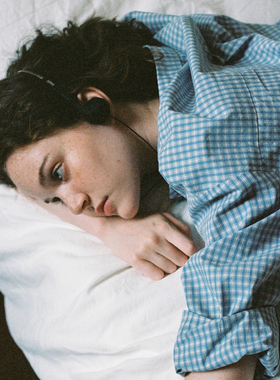 LLANO风铃蓝灰调格子衬衫复古慵懒感气质通勤外搭上衣衬衣女秋冬