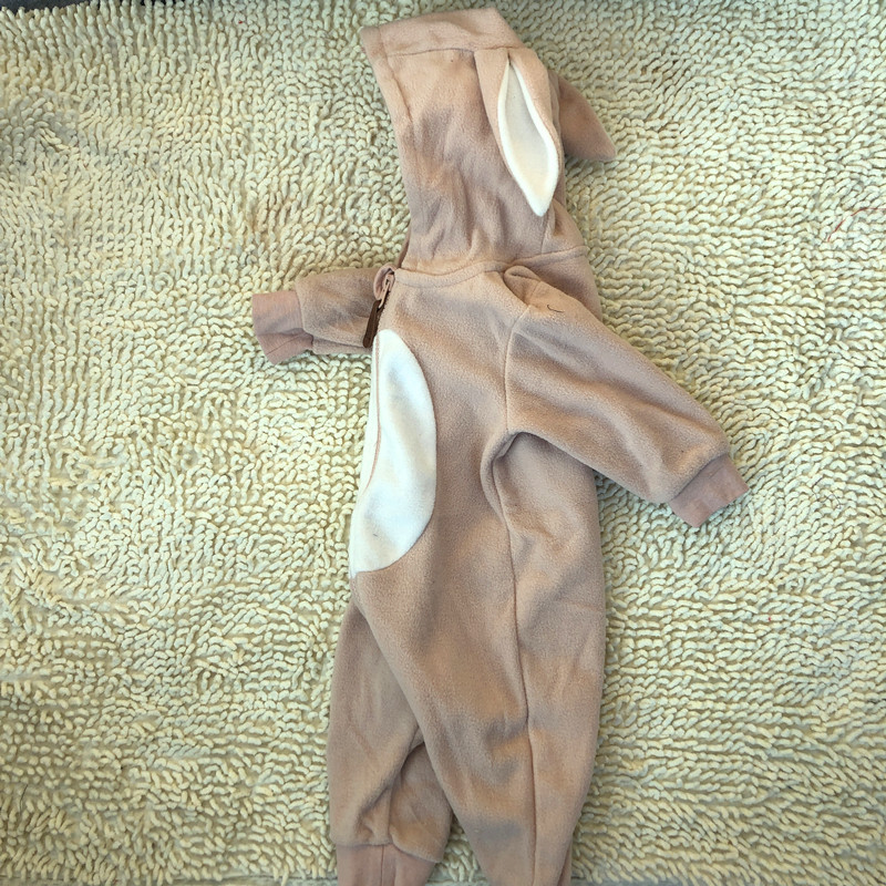 Baby squirrel rabbit shape fleece one-piece clothes spring and autumn style one-piece clothes for one-year-old boys and girls climbing clothes