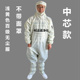 中芯国际浅黄色百级无尘服洁净连体服蛙式 跨下净化服青岛芯恩军绿
