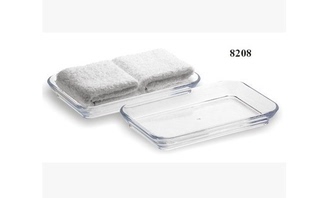 嘉宝透明亚克力长方形毛巾托盘收纳盒酒店客房用品桌面收纳盘