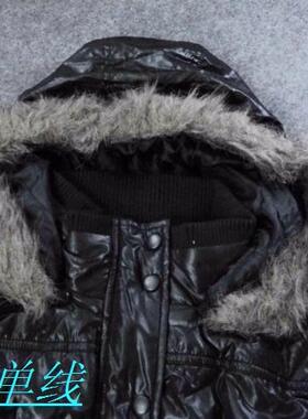 外单大码棉马甲女休闲可脱卸帽羽绒棉背心马夹坎肩胸88CM-126CM