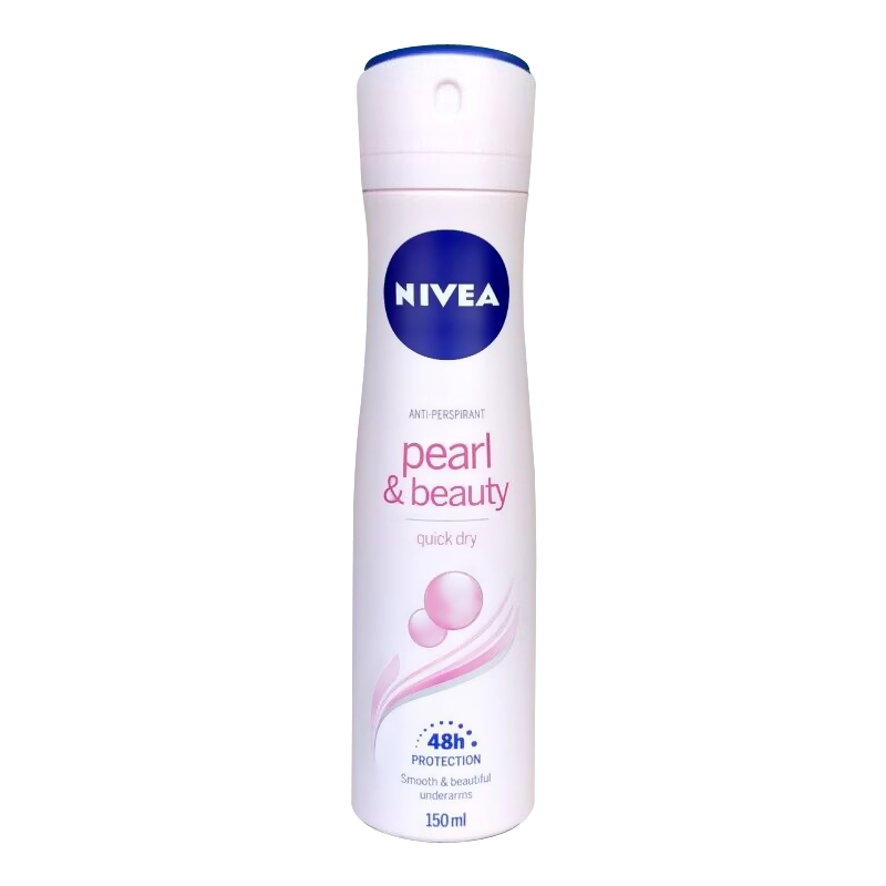 Nivea/妮维雅珍珠莹彩爽身气雾150ml干爽舒适幼嫩紧实清爽护肤