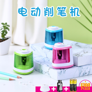 齐心电动削笔机小学生木头铅笔削笔刀削笔器电动转笔刀铅笔刀卷笔刀儿童学习刨笔旋笔绞笔削笔机套装