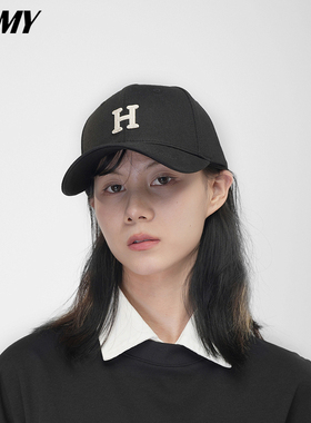 日不落的经典定织棉质H立体刺绣鸭舌帽子男女四季棒球帽时尚