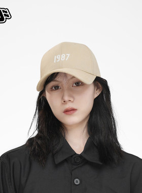 舒凡棒球帽男女宽檐字母刺绣1987鸭舌帽显脸小百搭休闲帽子