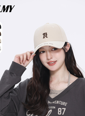 DLMY新季时尚棒球帽硬顶破洞帽子情侣显脸小鸭舌帽百搭潮流遮阳